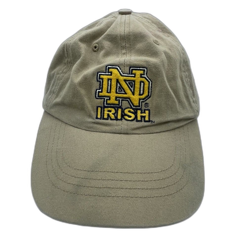 Vintage Notre Dame Hat Strapback Zephyr Beige Cap
